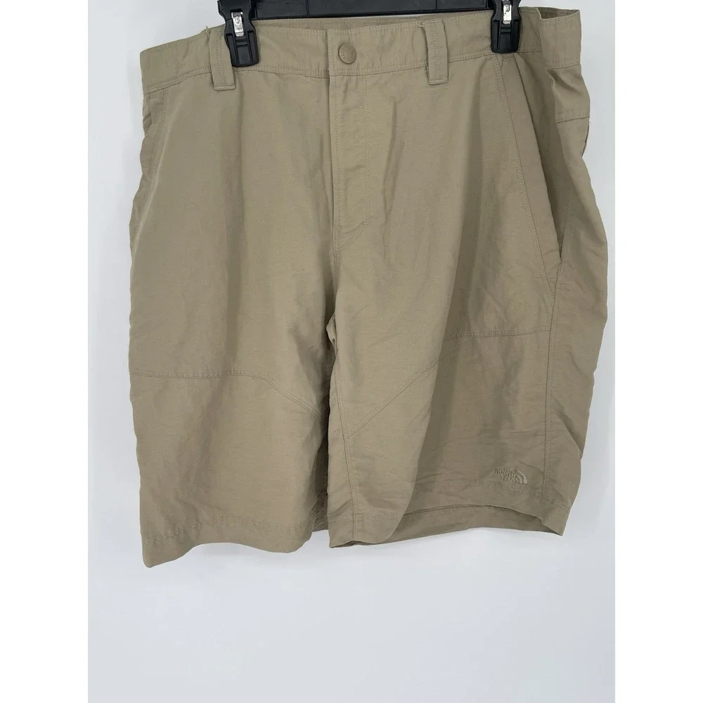 North‎ Face Cargo Hiking Shorts Men 40 Beige Nylon Zip Pocket Outdoor